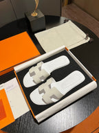 HERMES 0RAN SANDAL Leather White