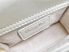 DIOR MICRO LADY 12 BAG IN WHITE LAMBSKIN