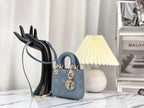 DIOR MICRO LADY 12 BAG IN BLUE SAPPHIRE LAMBSKIN