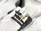 DIOR MICRO LADY 12 BAG IN BLACK LAMBSKIN