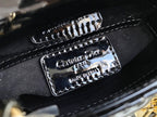 DIOR MICRO LADY 12 BAG IN GLOSSY BLACK LAMBSKIN