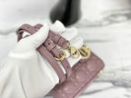 DIOR MICRO LADY 12 BAG IN LIGHT PURPLE LAMBSKIN
