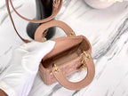 DIOR MICRO LADY 12 BAG IN CAMEL BEIGE LAMBSKIN