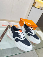 HERMES GIGA SNEAKER CHARCOAL BLUE CALFSKIN