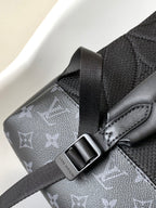 LOUIS VUITTON DISCOVERY BACKPACK 41 IN BLACK MONOGRAM MACASSAR CANVAS AND CALFSKIN