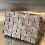 BOTTEGA VENETA SMALL 22 CASSETTE IN CAMEL BROWN LAMBSKIN