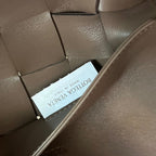 BOTTEGA VENETA SMALL 22 CASSETTE IN CAMEL BROWN LAMBSKIN