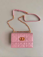 DIOR MISS CARO 17 CHAIN BAG IN HOT PINK LAMBSKIN