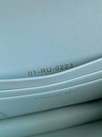 DIOR MISS CARO 17 CHAIN BAG IN LIGHT BLUE LAMBSKIN