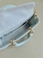 DIOR D-JOY BAG 22 IN LIGHT BLUE LAMBSKIN
