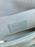 DIOR D-JOY BAG 22 IN LIGHT BLUE LAMBSKIN