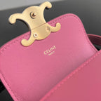 CELINE Triomphe 11 Hot Pink Calfskin Handbag