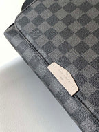 LOUIS VUITTON LV 25S SMALL DISTRICT CROSSBODY BAG 25 IN BLACK DAMIER GRAPHITE CANVAS AND CALFSKIN
