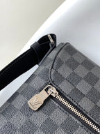 LOUIS VUITTON LV 25S SMALL DISTRICT CROSSBODY BAG 31 IN BLACK DAMIER GRAPHITE CANVAS AND CALFSKIN