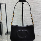 DIOR HOBO SIGNATURE 23  BAG IN BLACK LAMBSKIN