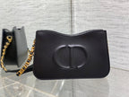 DIOR HOBO SIGNATURE 23  BAG IN BLACK LAMBSKIN
