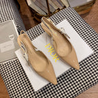 DIOR J'A SLINGBACK PUMPS IN BEIGE CALFSKIN