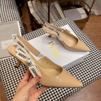 DIOR J'A SLINGBACK PUMPS IN BEIGE CALFSKIN