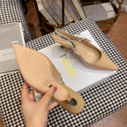 DIOR J'A SLINGBACK PUMPS IN BEIGE CALFSKIN