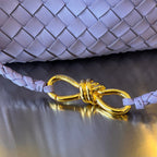 BOTTEGA VENETA SMALL ANDIAMO 29 IN LIGHT PURPLE LAMBSKIN