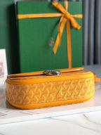 233 BAG 25 IN YELLOW CALFKIN AND GOYARDINE CANVAS