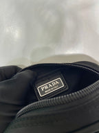 PRADA CLUTCH 12 IN BLACK RE-NYLON