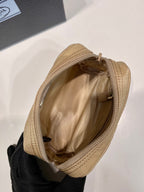 PRADA CLUTCH 12 IN TAN BROWN RE-NYLON