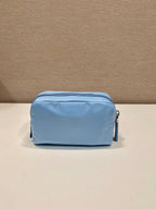 PRADA CLUTCH 12 IN CERULEAN BLUE RE-NYLON