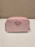 PRADA CLUTCH 12 IN LIGHT PINK RE-NYLON