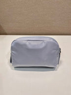 PRADA CLUTCH 12 IN LIGHT GREY RE-NYLON
