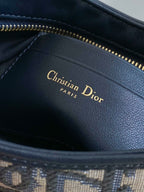DIOR MINI HOBO 23 BAG IN BLUE OBLIQUE JACQUARD