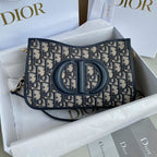 DIOR MINI HOBO 23 BAG IN BLUE OBLIQUE JACQUARD