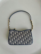 DIOR MINI HOBO 23 BAG IN BLUE OBLIQUE JACQUARD