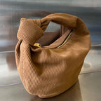 BOTTEGA VENETA MINI JODIE 36 CM IN RUSSET BROWN CORDUROY