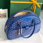 SAINT JEANNE BAG 35 IN AZURE BLUE GOYARDINE CANVAS AND CALFSKIN