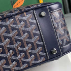 SAINT JEANNE BAG 35 IN OXFORD BLUE GOYARDINE CANVAS AND CALFSKIN