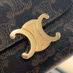 CELINE TRIOMPHE 10 CALFSKIN WALLET TAN