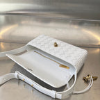 BOTTEGA VENETA ANDIAMO 21 IN WHITE LAMBSKIN