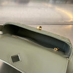 BOTTEGA VENETA ANDIAMO 21 IN GRAY OLIVE LAMBSKIN