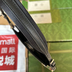 GUCCI SLIM HORSEBIT SMALL SHOULDER BAG 23 IN BLACK CALFSKIN PALLADIUM HARDWARE