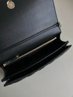 DIOR MISS LADY 24 LARGE BAG IN BLACK LAMBSKIN