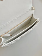 DIOR MISS LADY 24 LARGE BAG IN WHITE LAMBSKIN