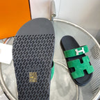 HERMES Chypre Sandal Green Suede