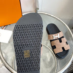 HERMES Chypre Sandal light brown Suede