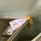 BOTTEGA VENETA Long Clutch Andiamo With Handle 31cm Light Green Calfskin Ghw
