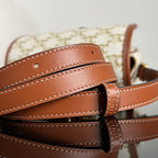 CELINE MONOGRAM SADDLE BAG 18 FABRIC WHITE