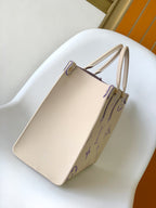 LOUIS VUITTON ONTHEGO MM 35CM CREAM PURPLE
