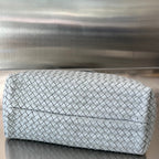 BOTTEGA VENETA SMALL CABAT 32 IN RHINO GRAY LAMBSKIN