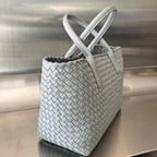 BOTTEGA VENETA SMALL CABAT 32 IN RHINO GRAY LAMBSKIN