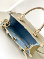 LOUIS VUITTON ONTHEGO PM 25CM CREAM BLUE